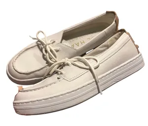 Cole Haan Boat Shoes Womens 8B White Leather Grandseries Nautical W20439 Loafers thumbnail 1