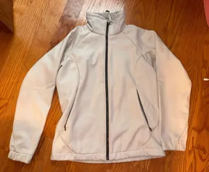 🌸 Columbia Light Gray Full-Zip Softshell Jacket thumbnail 1