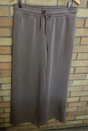 Splendid x Cella Jane Blogs Scuba Wide Leg Pants Mauve/Purple Drawstring Waisted thumbnail 1