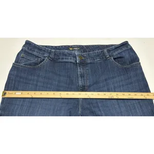 Lee Jeans Womens 20W Medium Relaxed Fit Straight Leg Mid Rise Dark Wash Denim thumbnail 6
