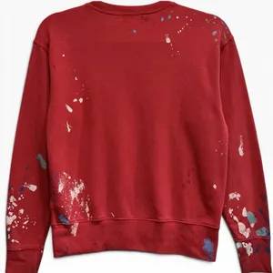 Polo Ralph Lauren Polo Bear Paint Splatter Sweatshirt Red XS S Artist Rare thumbnail 5