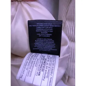 Sam Edelman Puffer Jacket Women Large Cream Corduroy Hooded Outerwear thumbnail 8