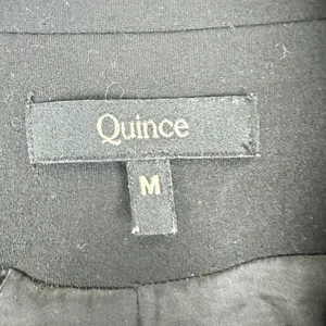 Quince Ultra Stretch Ponte Double Breasted Blazer Size Medium Black Minimalist thumbnail 5
