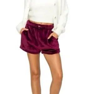 Angel Kiss Sherpa Loungewear Shorts Purple NWT Large thumbnail 9
