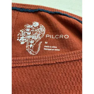 Pilcro Rust Orange Waffle Knit Crochet Bell Sleeve Top Womens Medium‎ M P-13 thumbnail 8