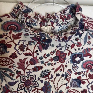 1970s Connie Sage Floral Prairie Empire Waist Maxi Dress Balloon Sleeves XS/S thumbnail 7
