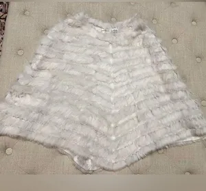 Lucidity Rabbitskin Poncho White Size undefined thumbnail 1
