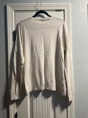 Madewell Sweater‎ Womens Large Ivory Rainbow Confetti Nep Scoop Neck 46420 thumbnail 7