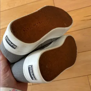 Superga Gray Canvas Platform Sneakers thumbnail 10