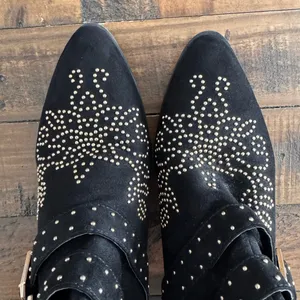 TOPSHOP‎ Kowboy Gold Studded Buckle Ankle Booties thumbnail 5