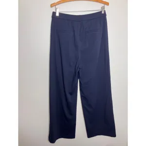 Halara Trousers Womens Medium Navy Blue Excellent Pleated High Rise Wide Leg thumbnail 4