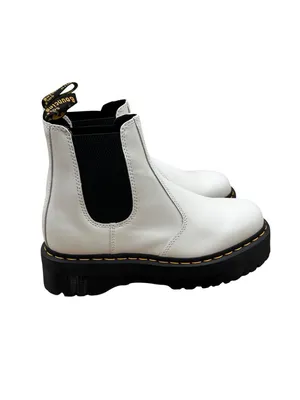 Dr Martens Size 9 Combat Boots 2976 YS Punk Goth Platform White thumbnail 2