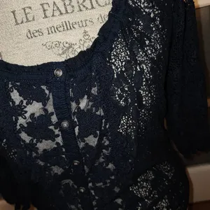 NWT Hollister Womens Navy Blue Peasant Top Blouse Medium‎ New thumbnail 3