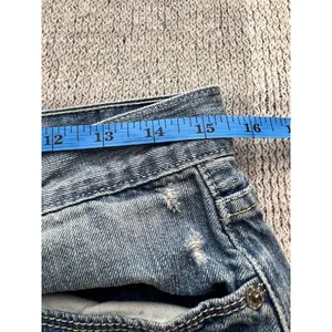 Levi's Jeans Shorts Juniors Size‎ 9 Distressed Cuffed Cotton Blue Denim thumbnail 9