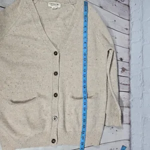 Cavalini Sweater‎ Collection Knit Cardigan Speckled Wool Blend Button Front S thumbnail 9