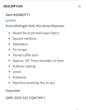 Crystal Doll Floral Midi Dress thumbnail 5