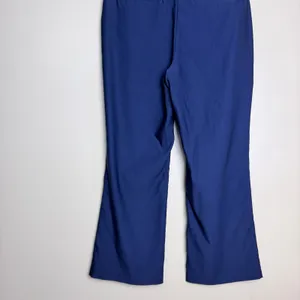 Crown & Ivy Pants Women Stretch Pull On Flare Workwear Trousers Size L Navy thumbnail 9
