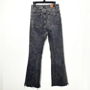 Subdued Size 28 Black Denim Jeans Mineral Wash Flare Raw Hem Casual‎ thumbnail 5