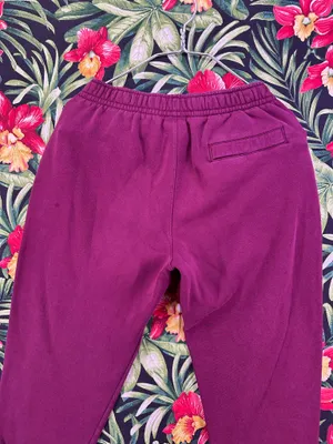 Nike Burgundy White Swoosh Sweatpants Size Medium thumbnail 9