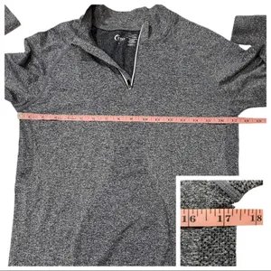 ZYIA Active Women's 1/4 Zip Pullover - Fog Gray - Large thumbnail 2