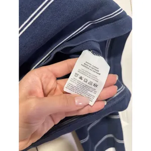 Nike Navy and White Striped Crop Long Sleeve Shirt S thumbnail 6