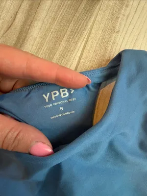 YPB Abercrombie High Neck Workout Tank Blue Small thumbnail 2
