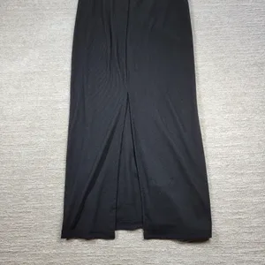 DAZY Shein Ribbed Maxi Dress Small Black Racerback Sleeveless Back Slit Bodycon thumbnail 12