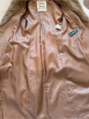 Wilfred Faux-Fur Long Wrap Coat Wool XS - Camel thumbnail 2