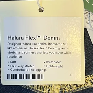 641 | NWT Halara Flex High Waist Flare Leg Stretch Denim Blue Womens S thumbnail 10