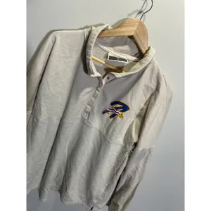 Holloway Womens Quarter Snap Pullover‎ Sweatshirt Gray Fleur De Lis Patch Large thumbnail 2
