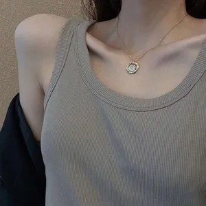 18K Gold Plated Cat's Eye Stone Pendant Necklace for Women thumbnail 5