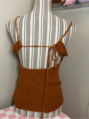 Anthropologie Rust Knit Spaghetti Strap Camisole thumbnail 2