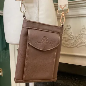 American Bling Tan and Brown Boho Crossbody‎ Bag Western Style Faux Leather thumbnail 2