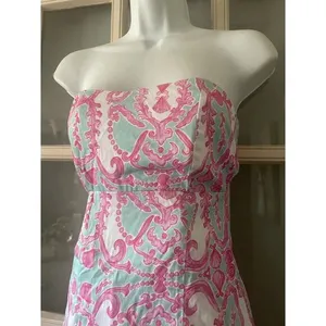 KAELI SMITH‎ Meghan Shell Mirror Sundress Dress Aqua/Pink thumbnail 7