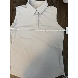 Rhône Women's Course To Court Sleeveless Polo Gray Lavender Sz M Polo NWT $88 thumbnail 4