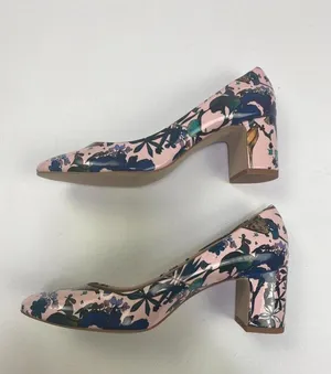 Zara Basic Tropical Animal Floral Pink Block Heel EU Size 36 (us size 6) NEW thumbnail 2