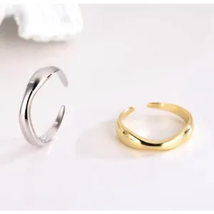 Boutique NEW 14k Yellow Gold Wave Ring | Gold‎ Plated Sterling Silver thumbnail 15