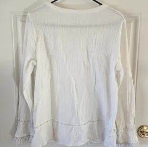 Women's Long Sleeve Top Size Medium Beachlunchlounge blouse thumbnail 3