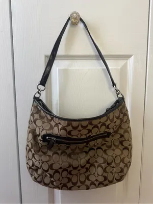 Y2K Coach Signature Stripe Convertible Hobo Bag thumbnail 3