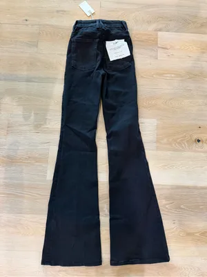 Good American Good Legs Flare Pull on black Jeans 1/small NWT $89 thumbnail 3