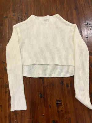 Princess Polly cropped sweater mock neck  thumbnail 1
