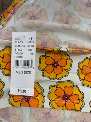 PacSun Yellow Orange Floral Halter Crop Top thumbnail 3