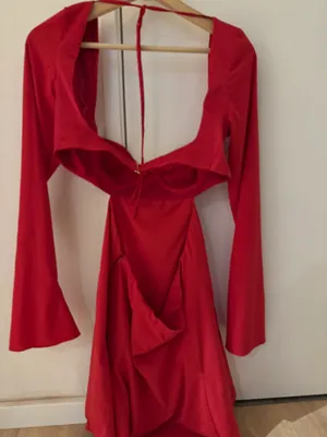Oh Polly Leotine mini Cherry Red Dress thumbnail 3
