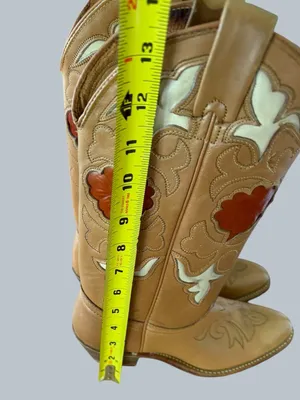 Texas Vintage Women's Mid Calf Western Cowgirl Boot Size 5.5 #267024 thumbnail 8