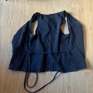 Mango Charcoal Denim Vest thumbnail 3