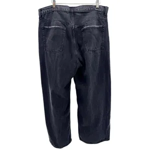 Old Navy Extra High Rise Wide Leg Jeans Faded Black 14 Grunge Indie Baggy 90s thumbnail 4