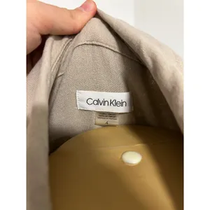 Calvin Klein Womens Tan Beige Linen Blend Button Front Belted Shirt Dress Size 4 thumbnail 4