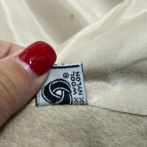 VTG MICHELLE FRANCIS 80’s WOOL BLEND LADIES COAT MADE‎ IN USA XL CREAM PREOWNED thumbnail 7