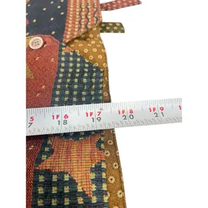 VTG Orvis 90s Tapestry Vest Womens L Made USA Patchwork Folk Angel Stars thumbnail 9