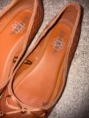 Serra Quilted Chestnut Ballet Flats with Bow size 8 thumbnail 3